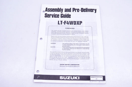 OEM Suzuki 99505-01073-03E LT-F4WDXP Assembly Service Guide