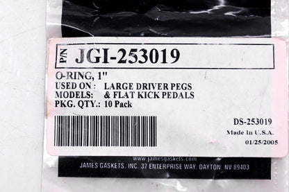 James Gaskets JGI-253019, DS-253019 Driver Pegs O Rings Qty 10 NOS