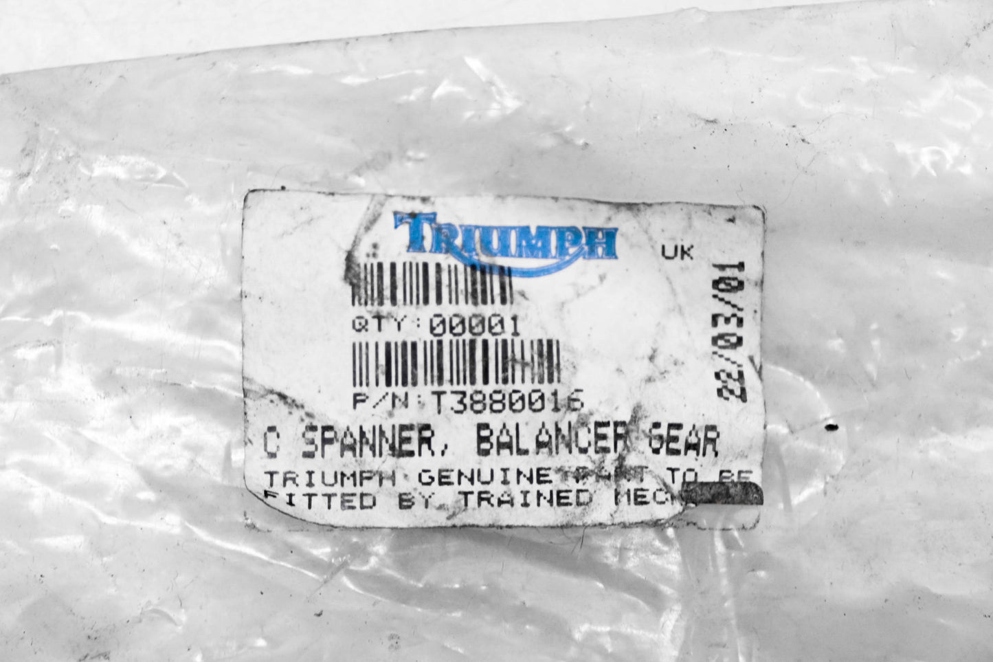 New OEM Triumph T3880016 Balancer Gear C Spanner Tool Kit NOS