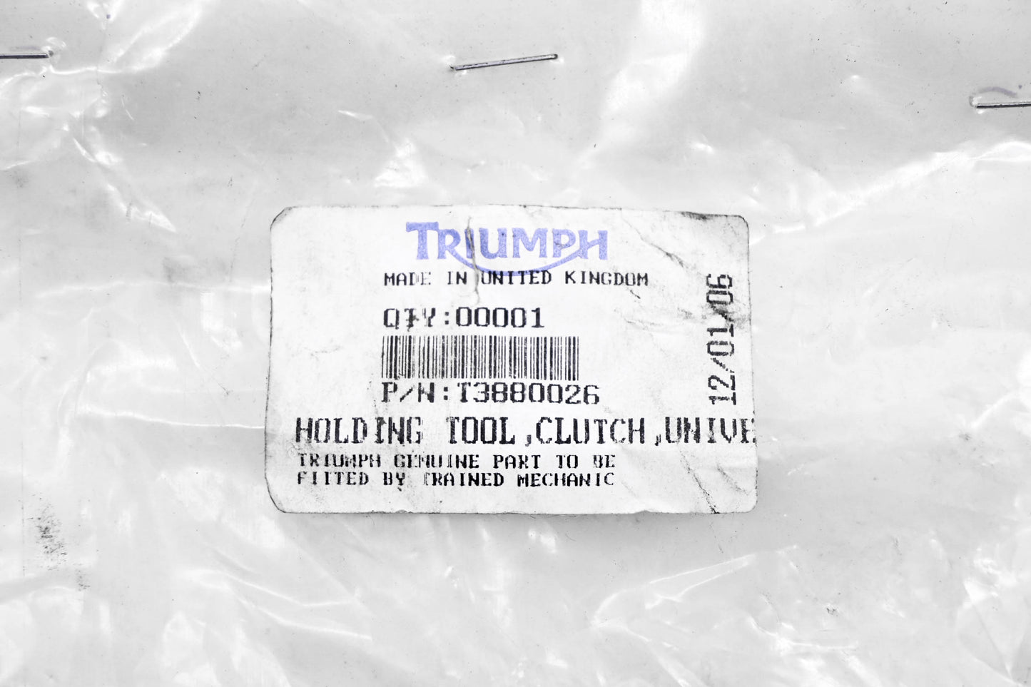 OEM Triumph T3880026 Universal Clutch Holding Tool