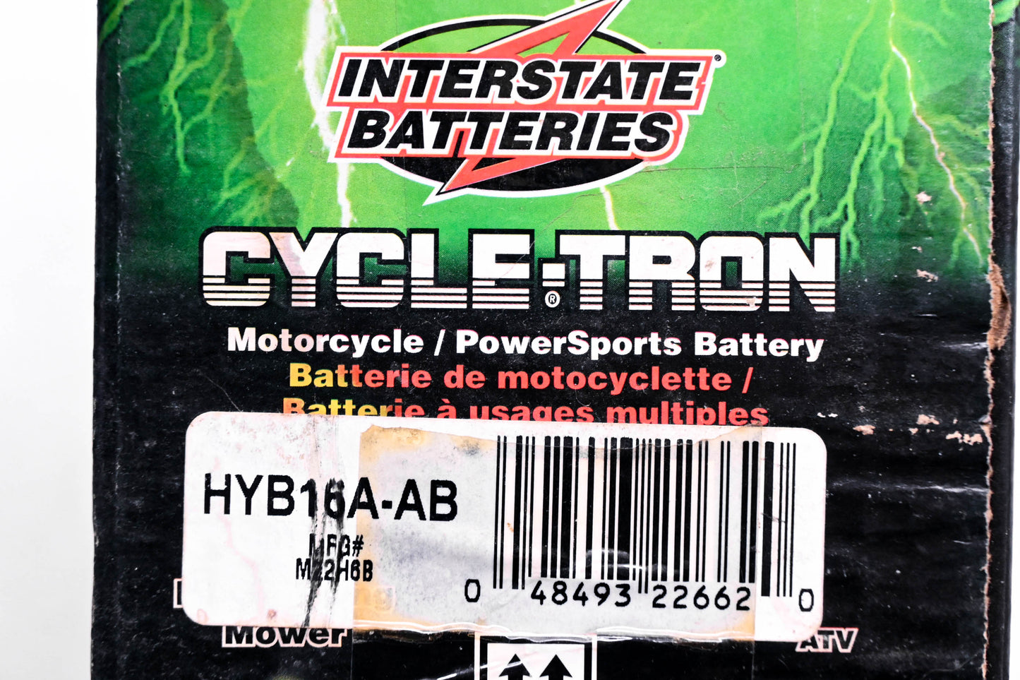 Interstate Batteries HYB16A-AB, M22H6B Cycle-Tron 12v 16Ah Battery NOS