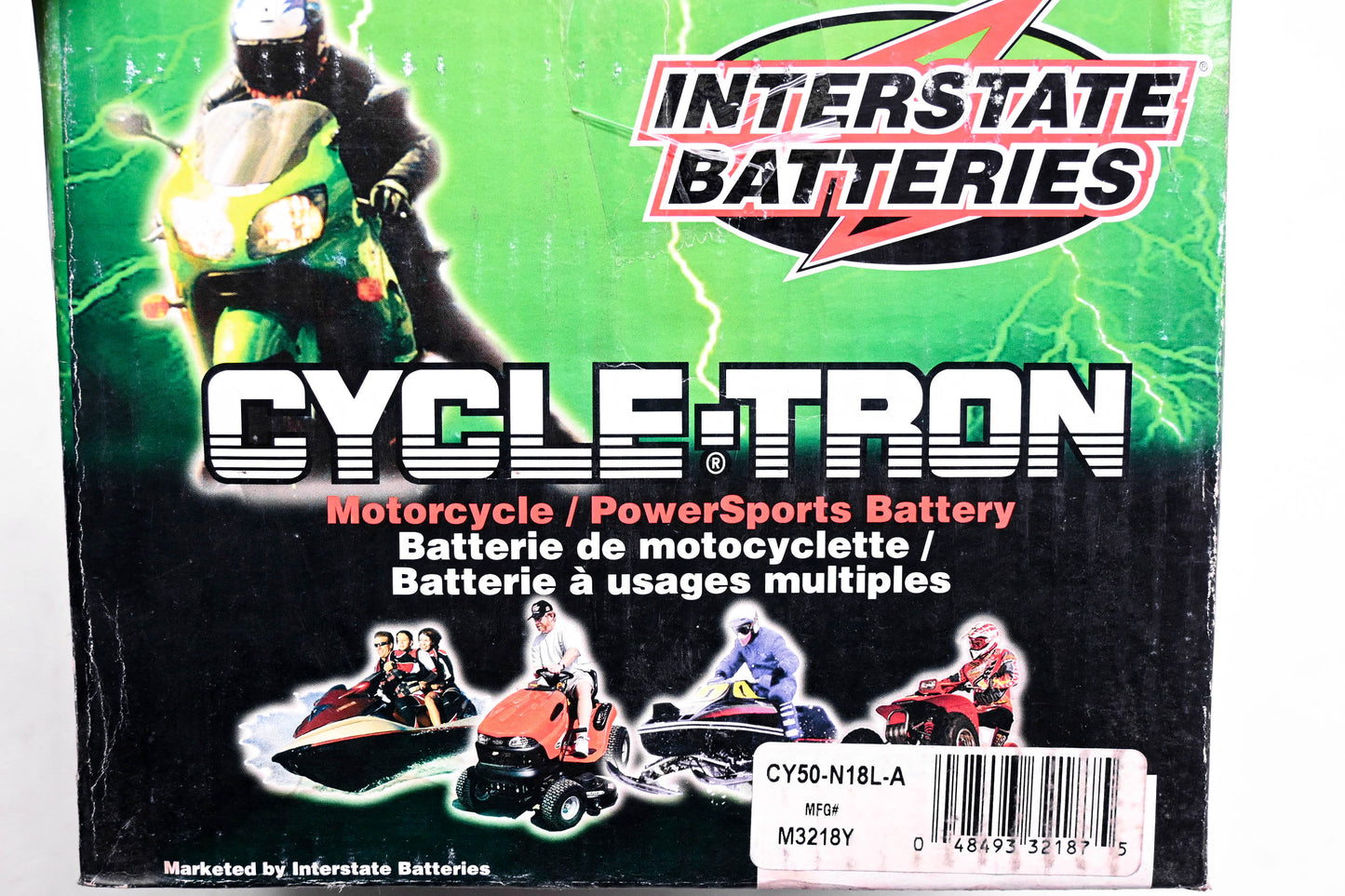 Interstate Batteries CY50-N18L-A, M3218Y Cycle-Tron 12v 20Ah Battery NOS