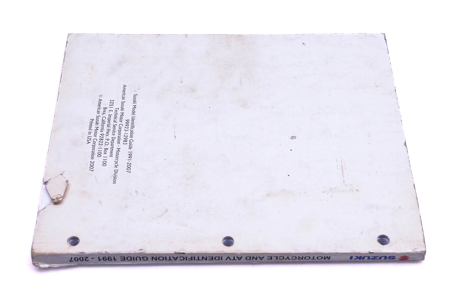OEM Suzuki 99923-12983 Motorcycle & ATV Identification Guide 1991-2007