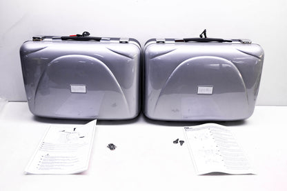 Aprilia 8790173, 8790177 Silver Pegaso Lateral Case Side Pannier Kit NOS