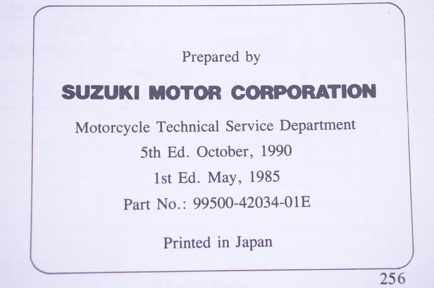 OEM Suzuki 99500-42034-01E LT230S Service Manual