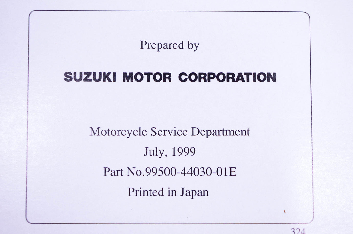 OEM Suzuki 99500-44030-01E LT-A500F Service Manual