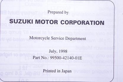 OEM Suzuki 99500-42140-01E LT-F250/250F Service Manual