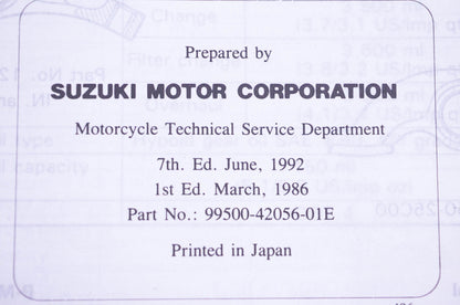 OEM Suzuki 99500-42056-01E LT-4WD Service Manual