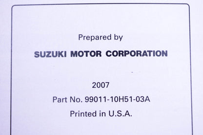 OEM Suzuki 99011-10H51-03A RM-Z250 K8 Service Manual