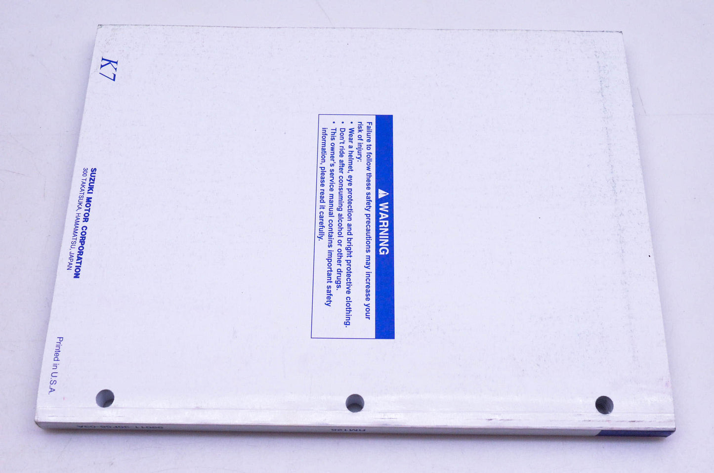 OEM Suzuki 99011-36F56-03A RM125 K7 Service Manual