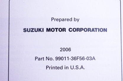 OEM Suzuki 99011-36F56-03A RM125 K7 Service Manual