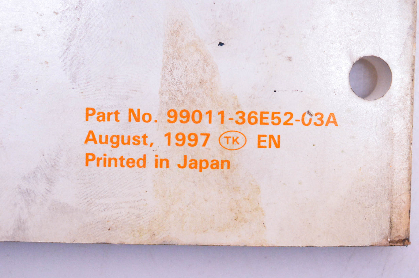 OEM Suzuki 99011-36E52-03A RM125 W Service Manual