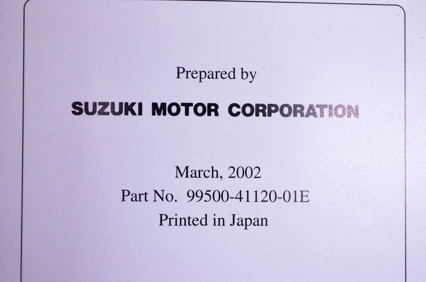 OEM Suzuki 99500-41120-01E DR-Z125/L K3 Service Manual