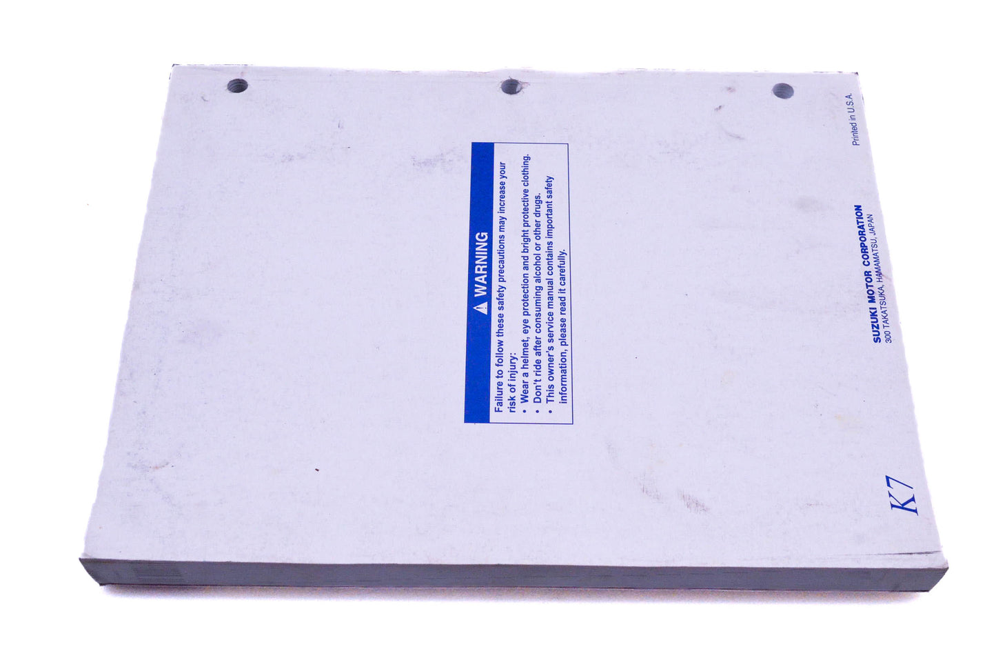 OEM Suzuki 99011-10H50-03A RM-Z250 K7 Service Manual