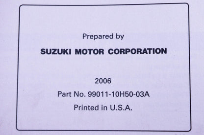 OEM Suzuki 99011-10H50-03A RM-Z250 K7 Service Manual