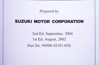 OEM Suzuki 99500-42181-01E RM-Z250 K4 K5 Service Manual