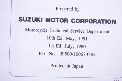 OEM Suzuki 99500-10067-03E FA50 T Service Manual