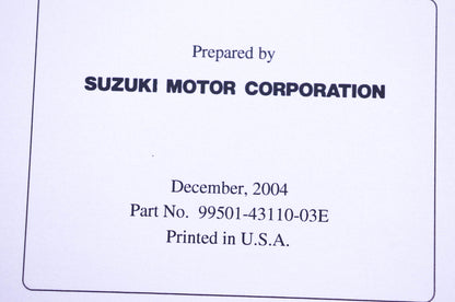 OEM Suzuki 99501-43110-03E DR-Z400SM K5 Supplementary Service Manual
