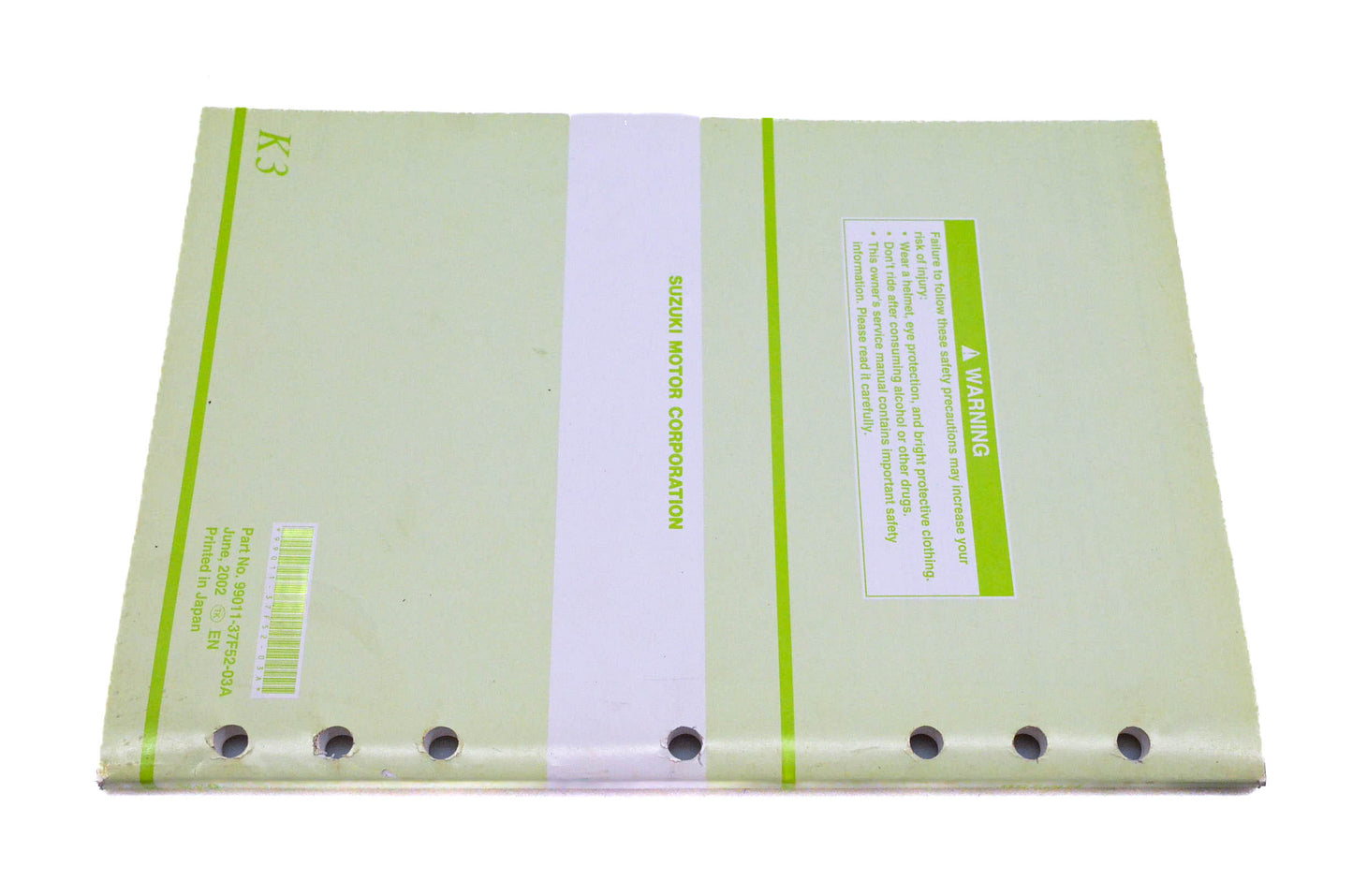 OEM Suzuki 99011-37F52-03A RM250 K3 Service Manual