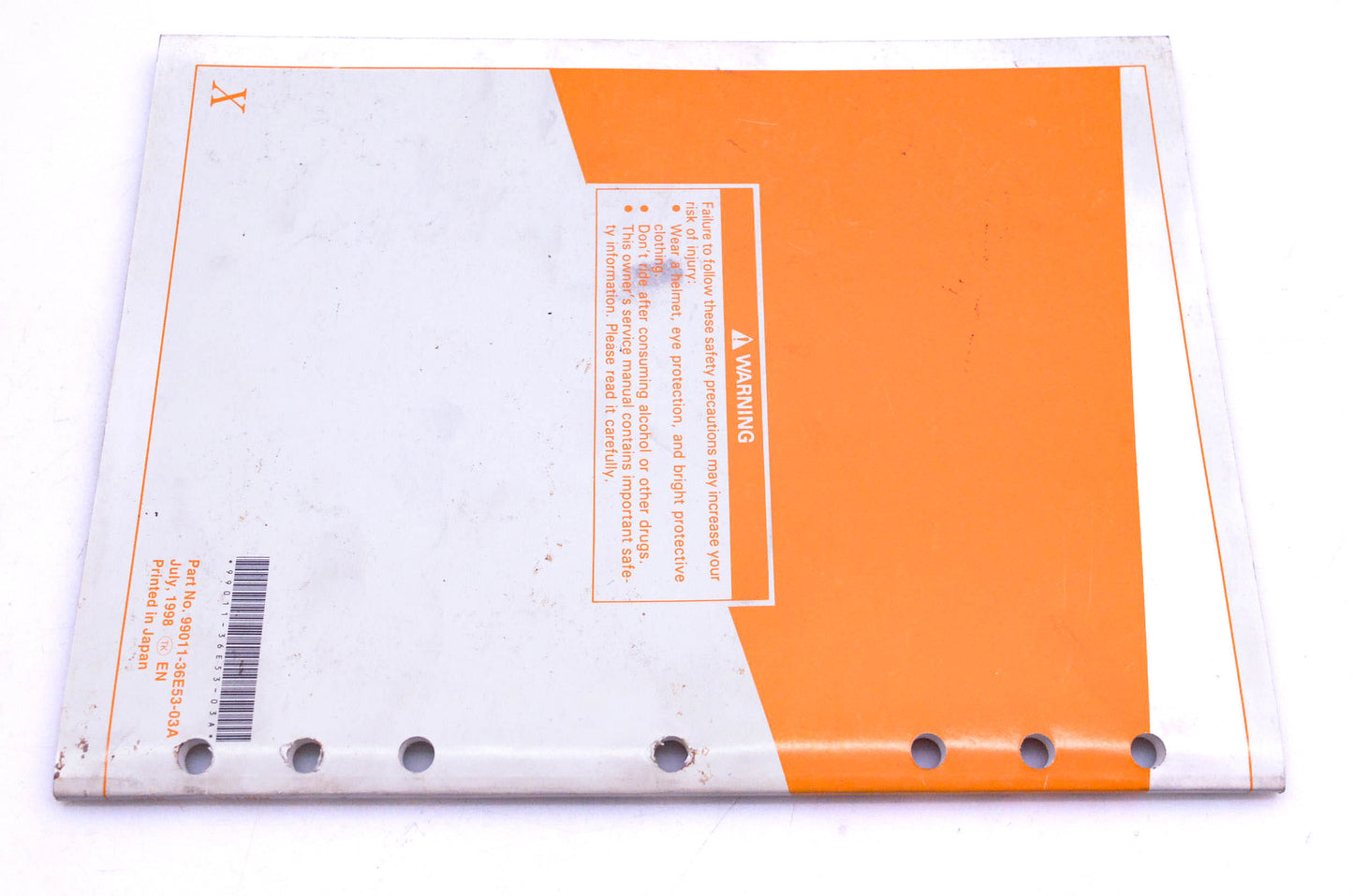 OEM Suzuki 99011-36E53-03A RM125 X Service Manual