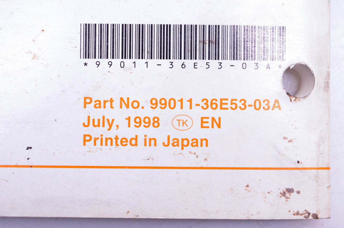 OEM Suzuki 99011-36E53-03A RM125 X Service Manual
