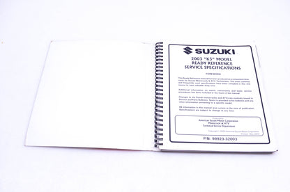 OEM Suzuki 99923-32003 Motorcycle & ATV 2003 K3 Ready Reference Manual