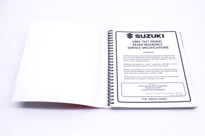 OEM Suzuki 99923-32002 Motorcycle & ATV 2002 K2 Ready Reference Manual