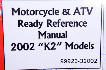 OEM Suzuki 99923-32002 Motorcycle & ATV 2002 K2 Ready Reference Manual