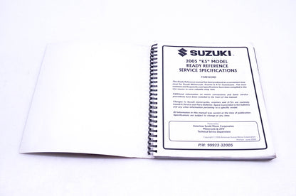 OEM Suzuki 99923-32005 Motorcycle & ATV 2005 K5 Ready Reference Manual