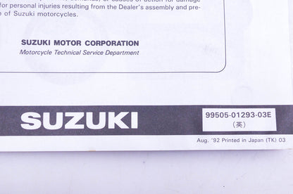 OEM Suzuki 99505-01293-03E DR250SEP P Assembly Service Guide
