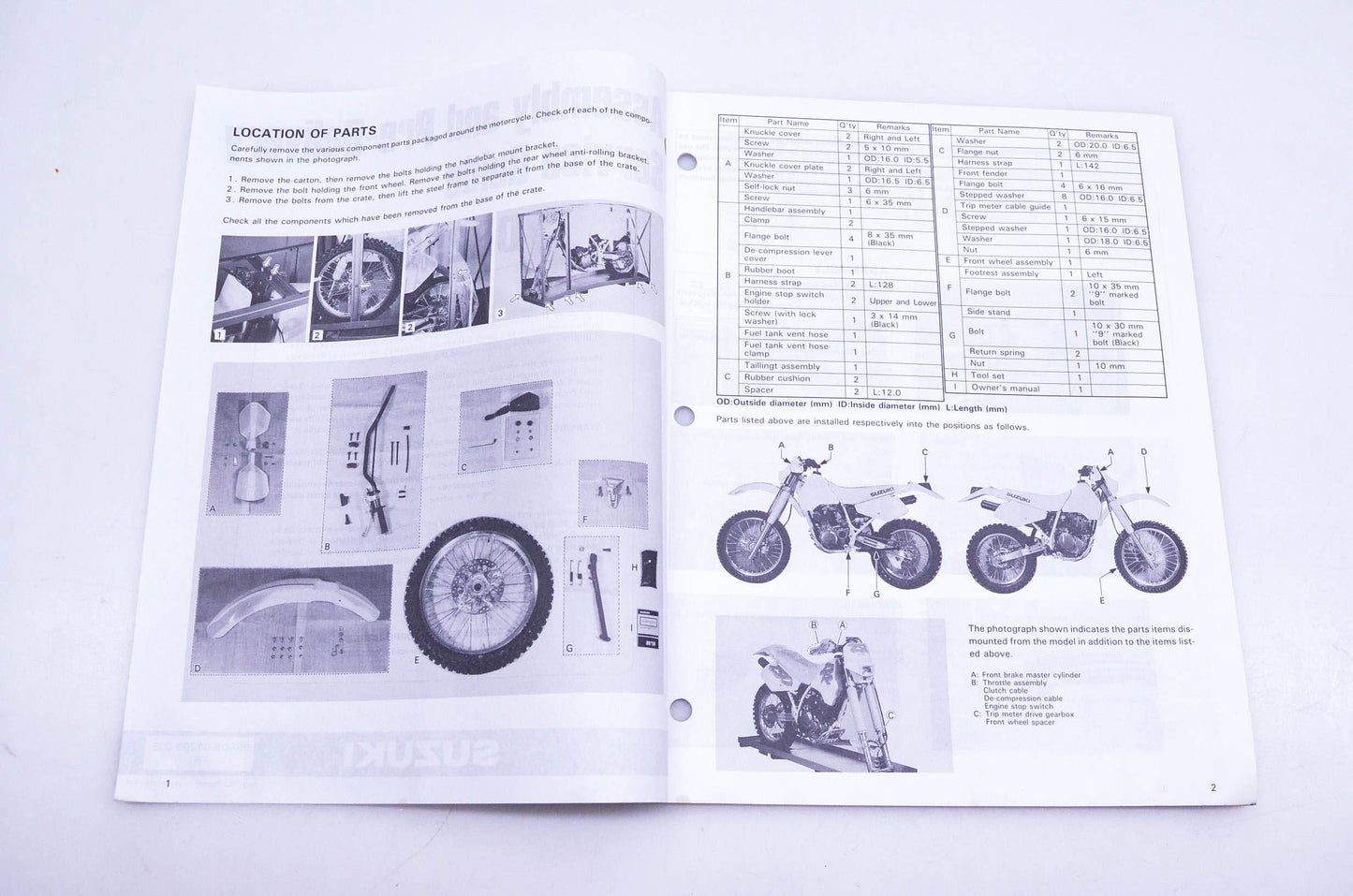 OEM Suzuki 99505-01203-03E DR250P P Assembly Service Guide