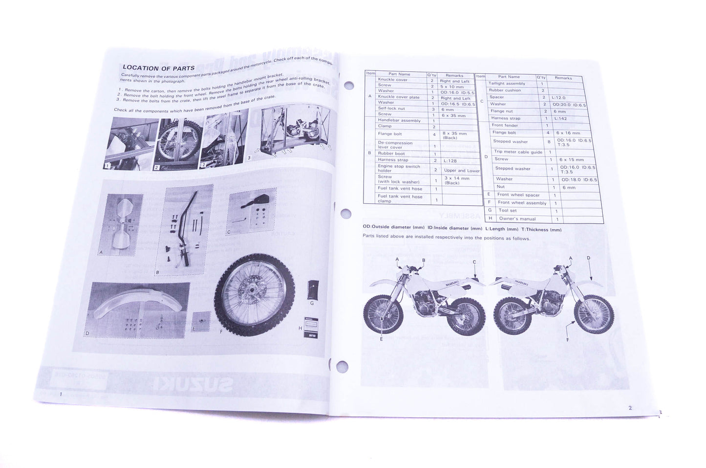 OEM Suzuki 99505-01263-03E DR350P P Assembly Service Guide