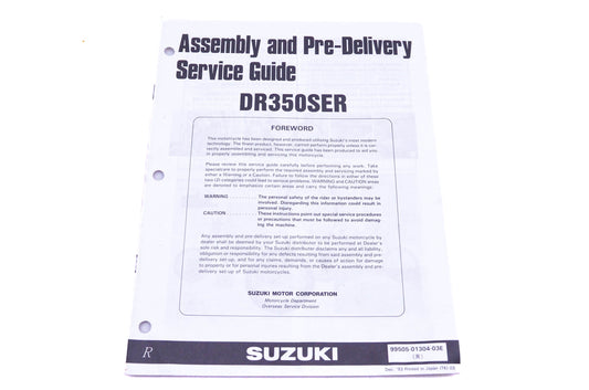 OEM Suzuki 99505-01304-03E DR350SER R Assembly Service Guide