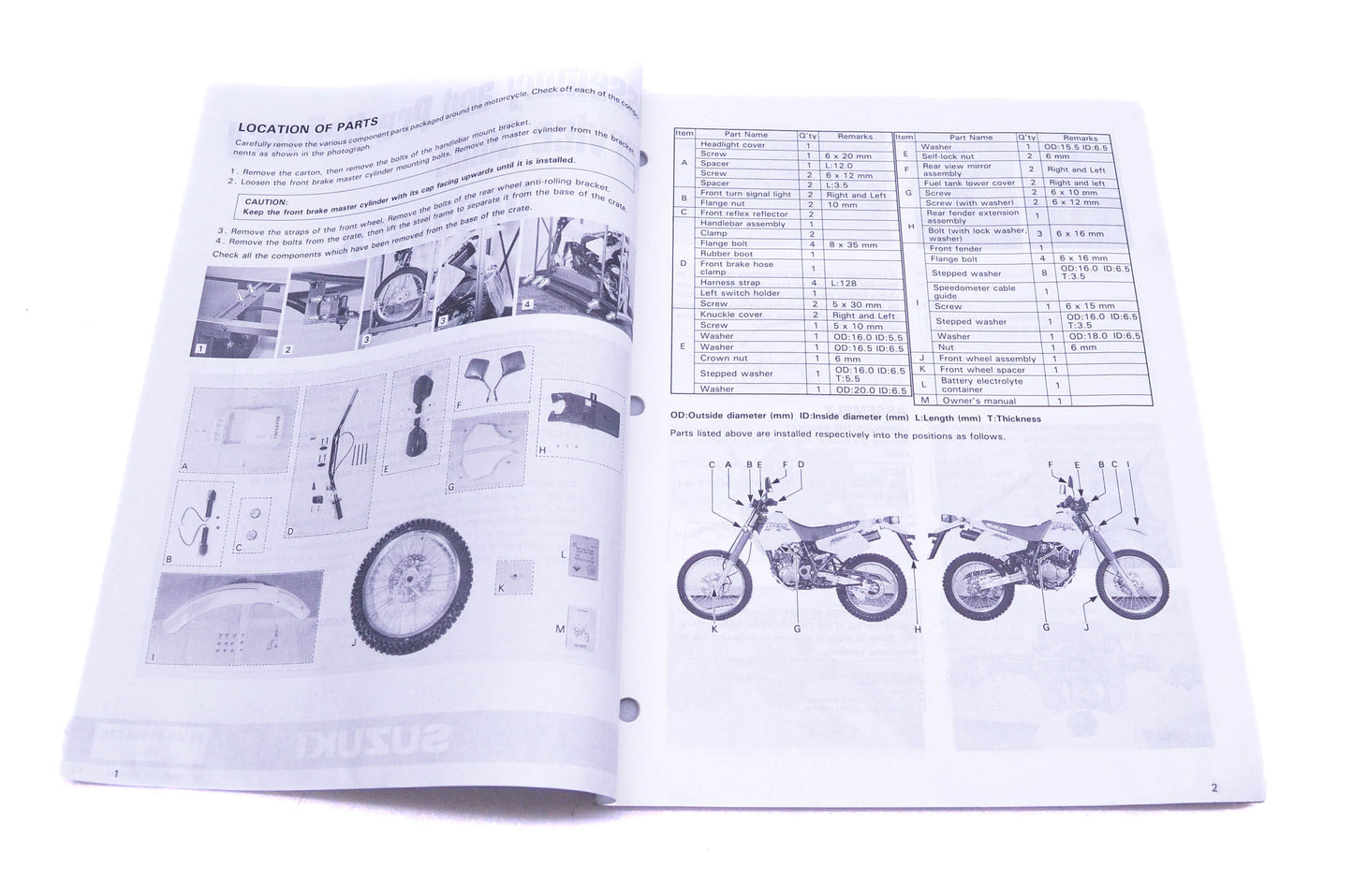OEM Suzuki 99505-01304-03E DR350SER R Assembly Service Guide