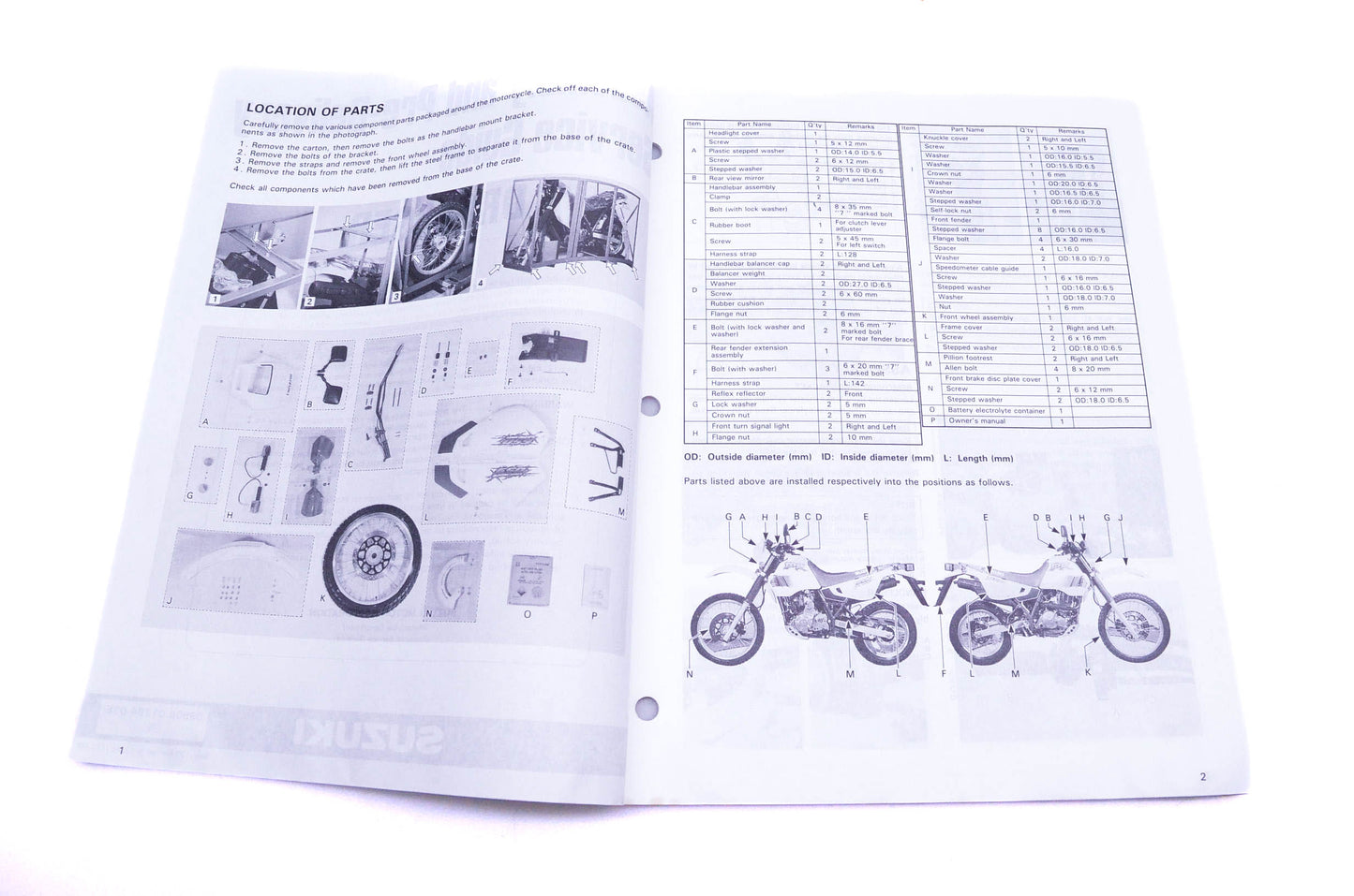 OEM Suzuki 99505-01294-03E DR650SER R Assembly Service Guide