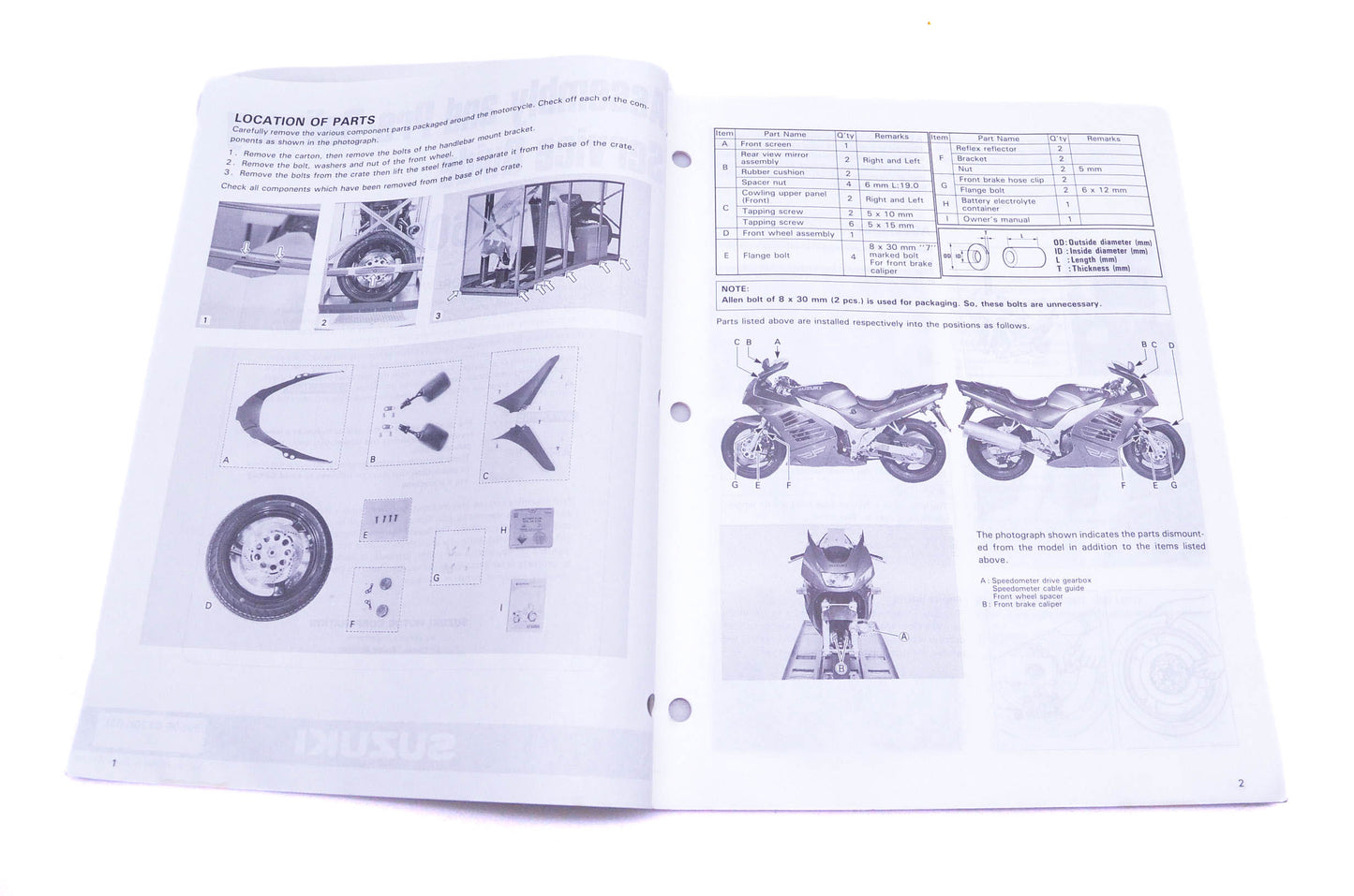 OEM Suzuki 99505-01205-03E RF600RS S Assembly Service Guide