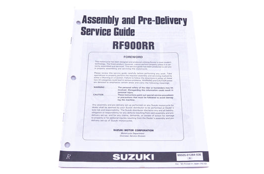 OEM Suzuki 99505-01284-03E RF900RR R Assembly Service Guide
