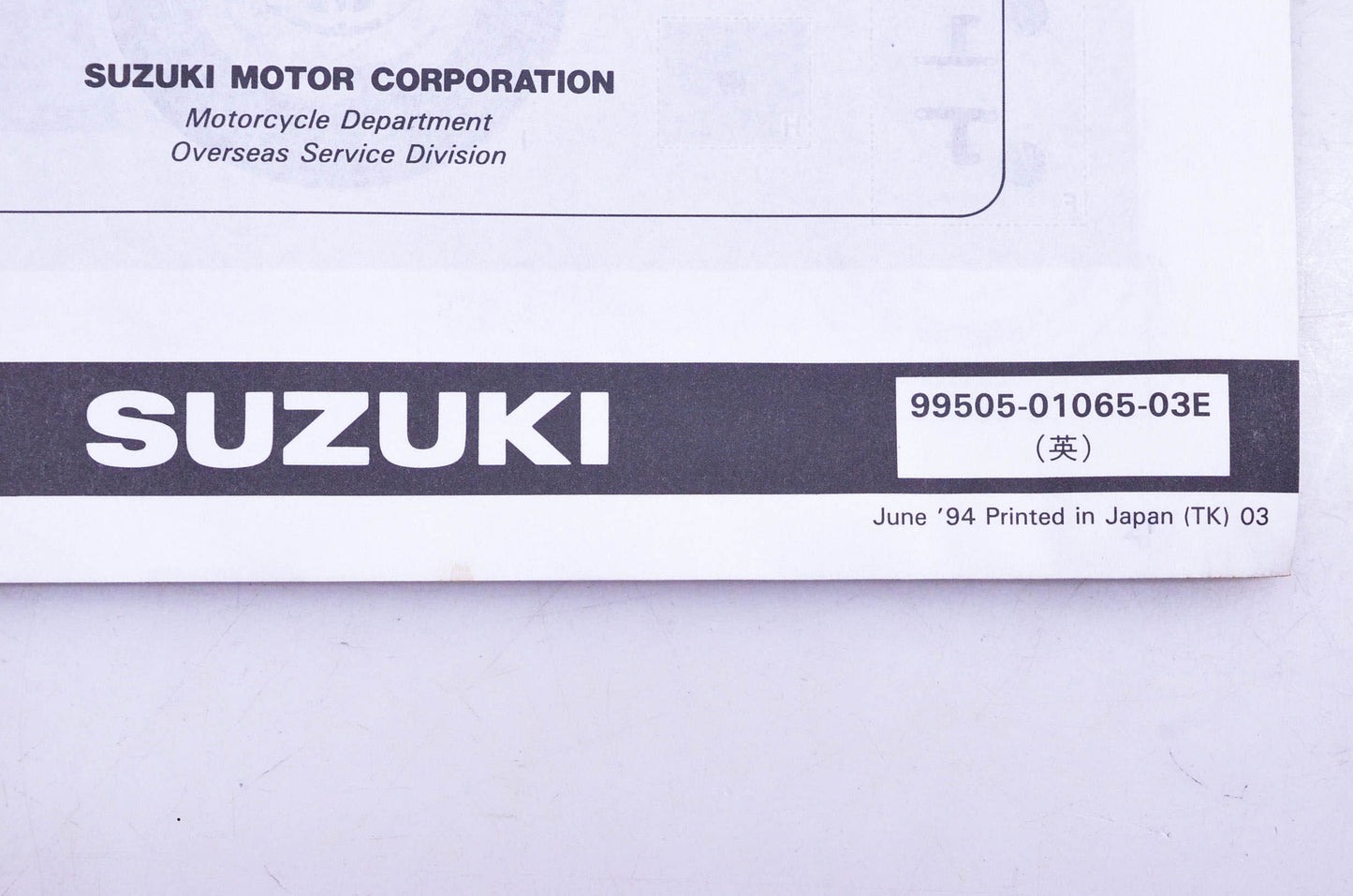 OEM Suzuki 99505-01065-03E RF900RS S Assembly Service Guide