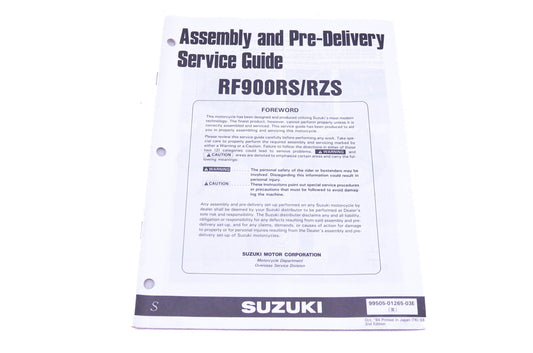 OEM Suzuki 99505-01265-03E RF900RS/RZS S Assembly Service Guide