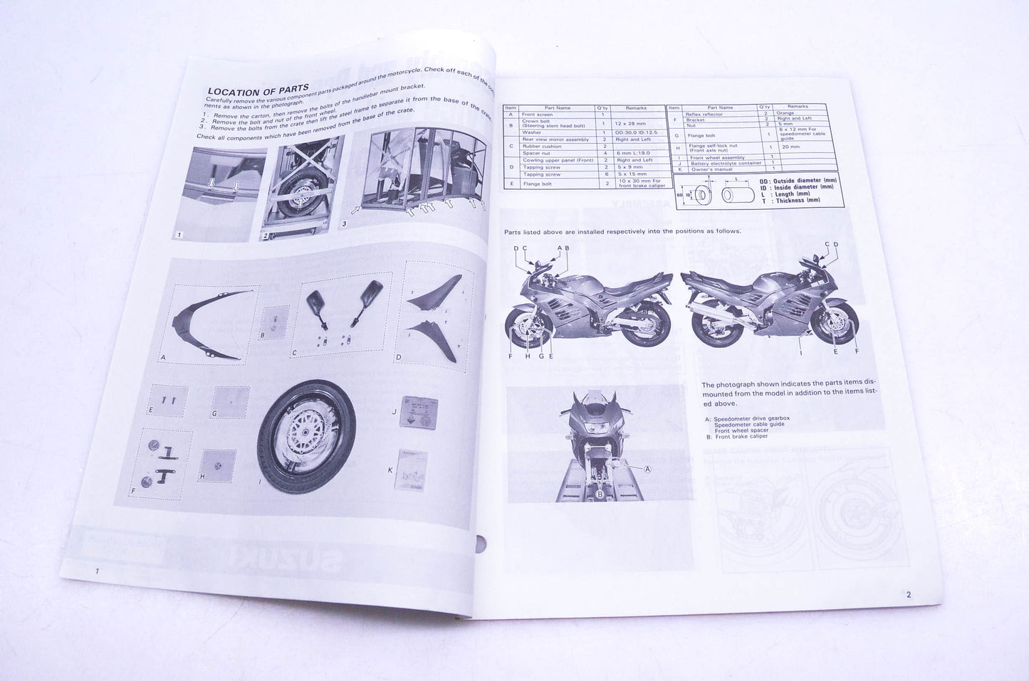 OEM Suzuki 99505-01265-03E RF900RS/RZS S Assembly Service Guide