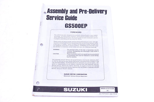 OEM Suzuki 99505-01013-03E GS500EP P Assembly Service Guide