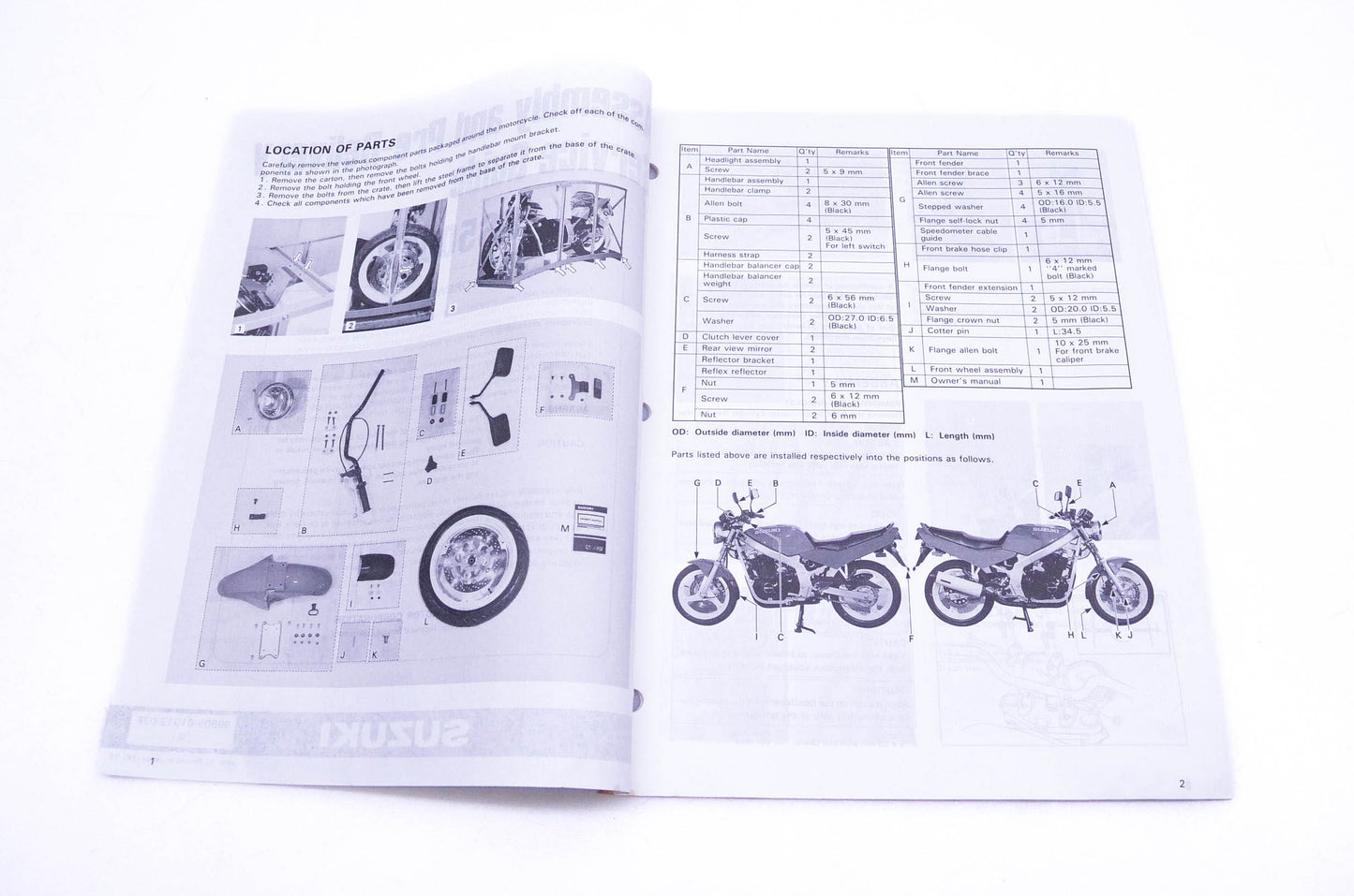 OEM Suzuki 99505-01013-03E GS500EP P Assembly Service Guide