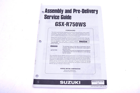 OEM Suzuki 99505-01165-03E GSX-R750WS S Assembly Service Guide