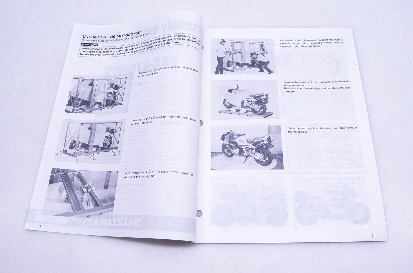 OEM Suzuki 99505-01165-03E GSX-R750WS S Assembly Service Guide