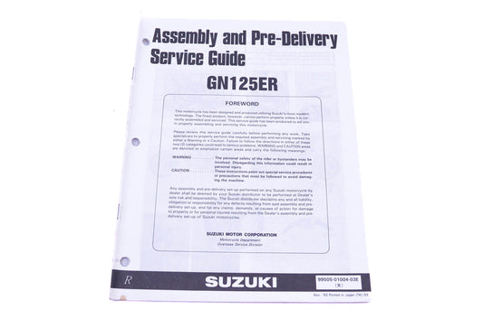 OEM Suzuki 99505-01004-03E GN125ER R Assembly Service Guide