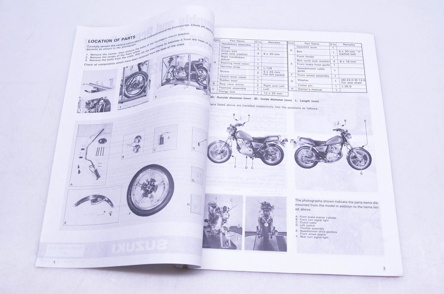 OEM Suzuki 99505-01004-03E GN125ER R Assembly Service Guide