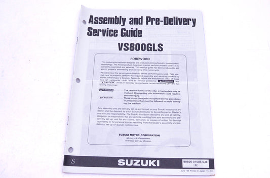 OEM Suzuki 99505-01085-03E VC800GLS S Assembly Service Guide