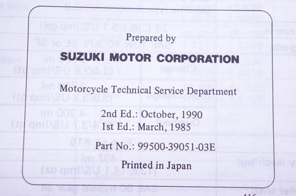 OEM Suzuki 99500-39051-03E GV1400 Service Manual