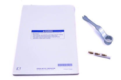 New OEM Suzuki 99011-02B80-03A RM85/L Service Manual w/ Wrench & Jets NOS