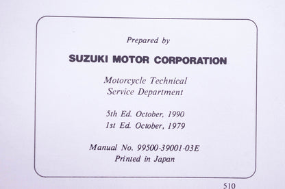 OEM Suzuki 99500-39001-03E GS1000 Service Manual